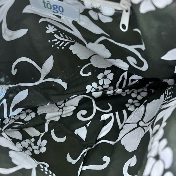 To Go Tote large Weaved Brown Bag Lined Hawaiian Print clean inside & out NWOT - Picture 9 of 9